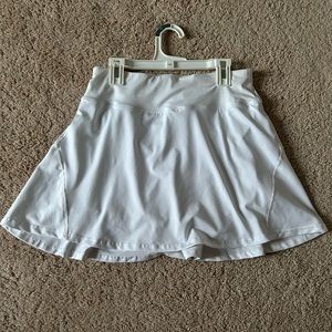 White tennis skirt